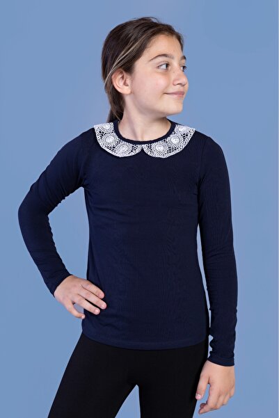 Toontoy Girl's Lace Front School T-Shirt 16653