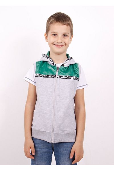 Toontoy Boy's Striped Hooded Vest