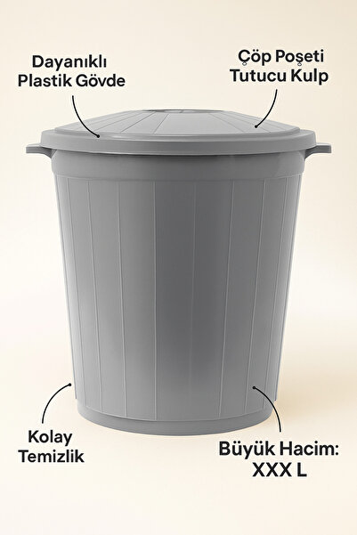 OLİWA DECOR Çöp Kovası Estetika Megakova – “az Boşalt, Çok Rahatla” Çöp Kutus...