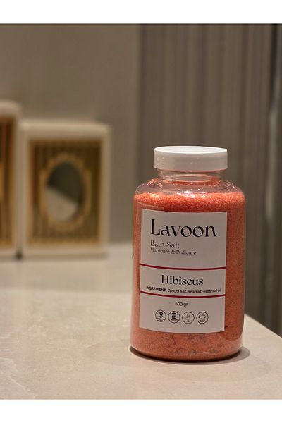 Lavoon Hibiscus 500g. Manicure Pedicure Salt / Bath Salt / Epsom Salt / English Salt