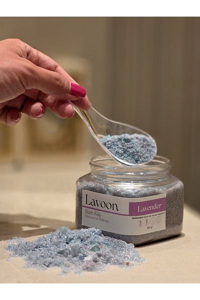 Lavoon Lavender 250g. Manicure Pedicure Salt / Bath Salt / Epsom Salt / English Salt