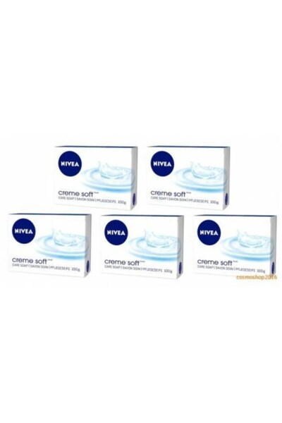 NIVEA Creme Soft Care Soap 100 Gr 5 Pieces
