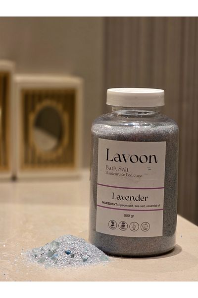 Lavoon Lavender 500g. Manicure Pedicure Salt / Bath Salt / Epsom Salt / English Salt