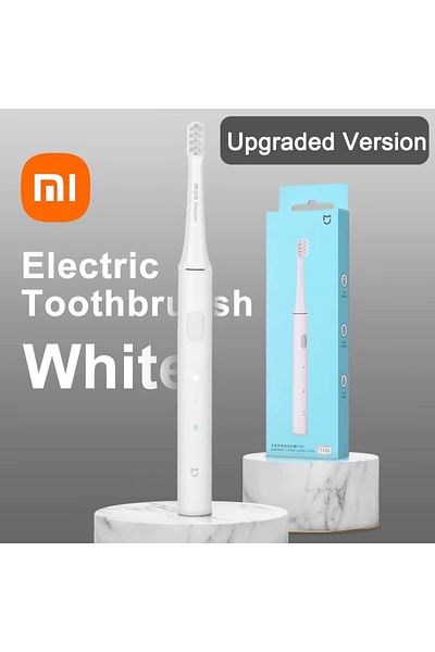 Xiaomi فرشاة أسنان كهربائية سونيك وايت أب ميجيا T100 مي سمارت مقاومة للماء برأس فرشاة أسنان Ipx7 ريتشا
