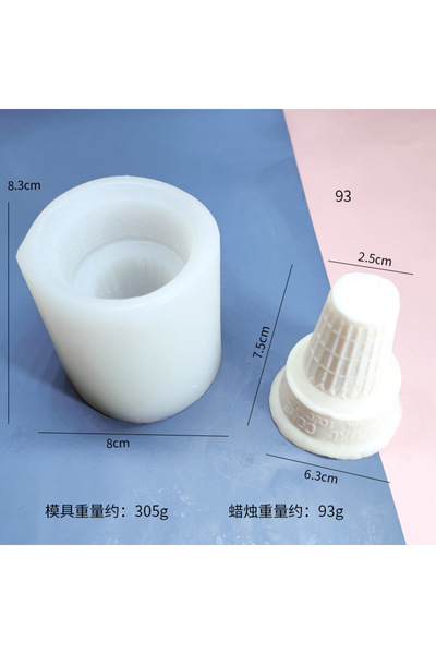 Choice قوالب شمع ثلاثية الأبعاد من السيليكون على شكل آيس كريم وكريمة الفواكه،...