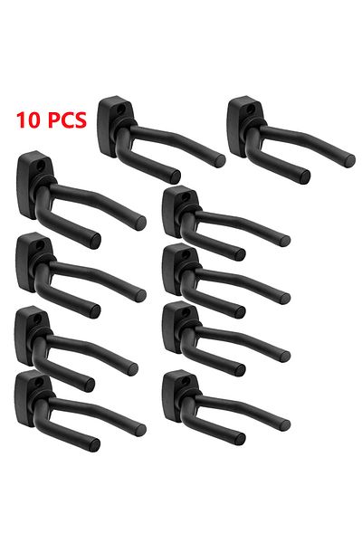 Choice 10pcs 1 To 10 Guitar Wall Mounted, Black Hooks In All Sizes, Bass, Mandolin, Banjo, Four Stringed In
