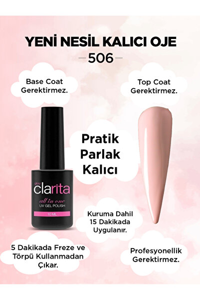 clarita Yeni Nesil Kalıcı Oje 506 (All in One)
