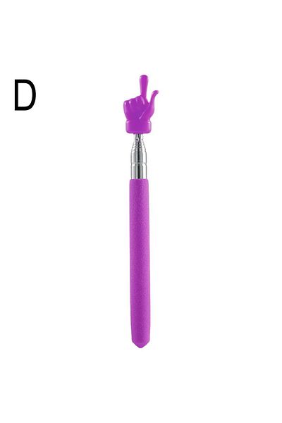 Choice Purple Retractable Teacher Pointer Finger Design Stainlesssteel Telescopic School Teaching Pointer S