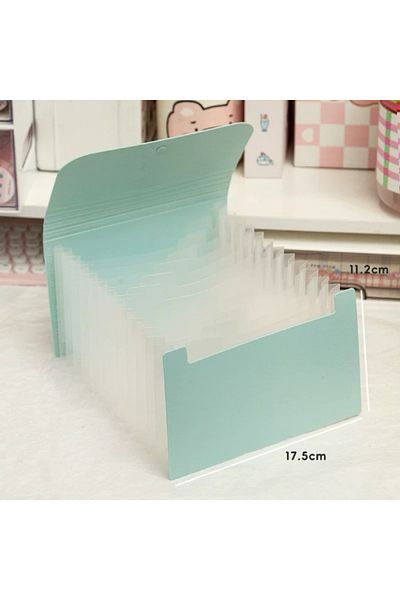 Choice Green 12 Layers Statioanry Stickers Bills Cards Collect Storage Folder Book Cards Organizer Storage