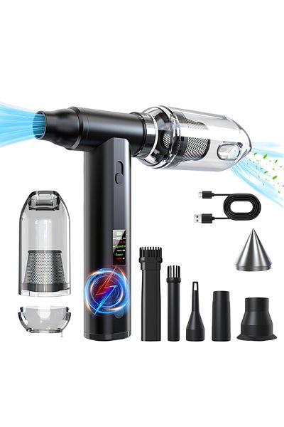 VENTLEX Suflanta Aer Si Aspirator, Motor Puternic, Afisaj Led, Incarcare Rapida, 8 Accesorii