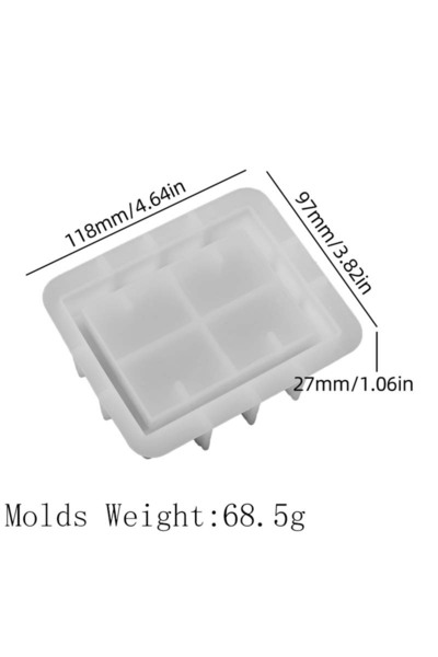 Choice قاعدة مربعة صندوق هدايا مرآة قالب سيليكون DIY مجوف أرنب فراشة حب مصباح صورة ظلية قوالب Pla