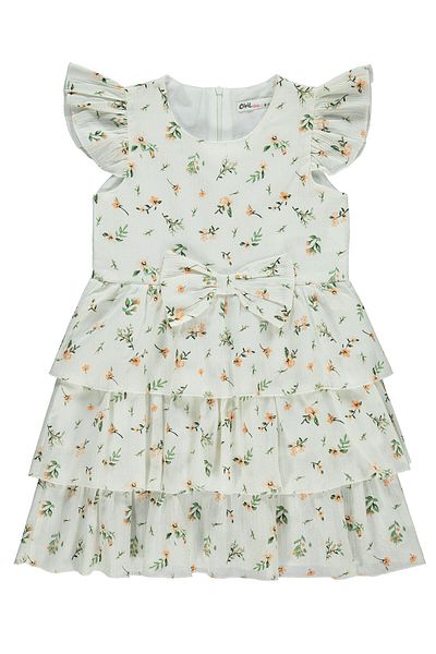 Civil Girls White-Salmon Girl's Dress for 6-9 Years