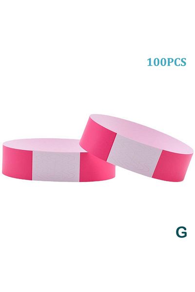 Choice Pinkg 100 Disposable Bracelet Wristband Party Paper Bracelet Synthetic Paper Plastic Pattern Paper C
