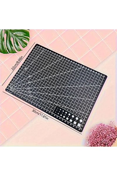 Choice A4 Black Thin Version A4/a5 Self-healing Cutting Mat 1-pack - Double-sided Plastic Craft Board With