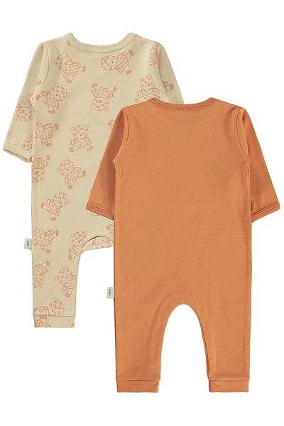 Civil Baby 3-9 Months Baby Boy Cinnamon Color Jumpsuit Set of 2