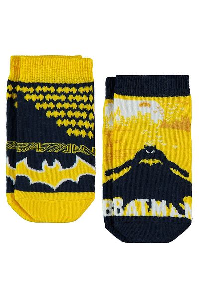 Batman Boy's Booties Socks 2-12 Years Yellow