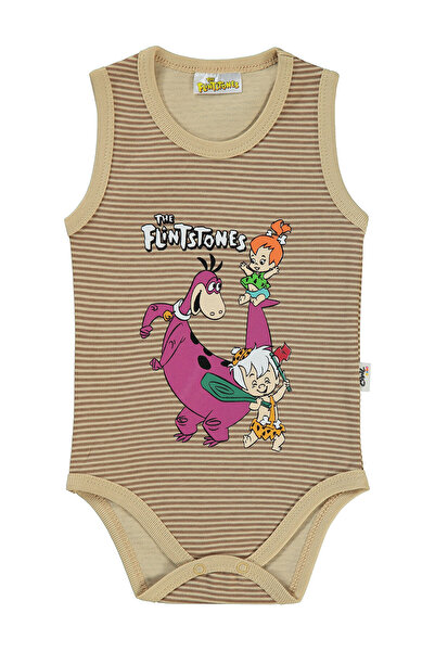 Flintstones The Flintstones Baby Boy Snap Badi 1-18 Months Milk Coffee