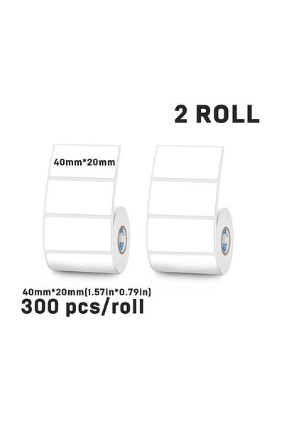 Choice 40mmx20mm Sinmark 2 Rolls Thermal Label Stickers White 40mm Wide Waterproof Labels Paper Diy Tags Su