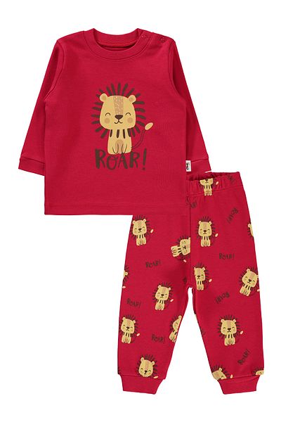 Civil Baby 6-18 Months Red Baby Boy Pajamas Set