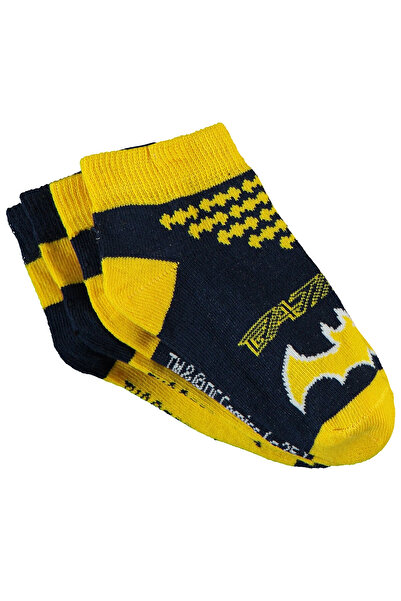 Batman Boy's Booties Socks 2-12 Years Yellow