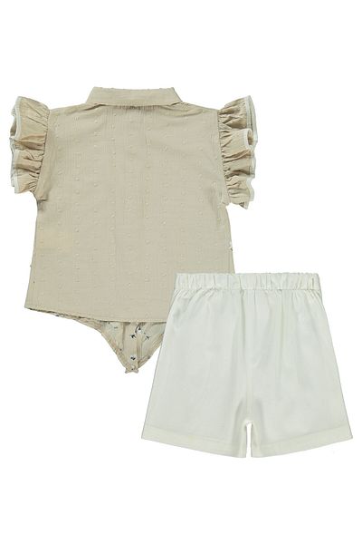 Civil Girls 2-5 Years Old Girl Beige Suit Set