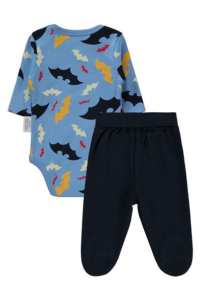 Batman Light Indigo Baby Boy Set - 1-6 Months