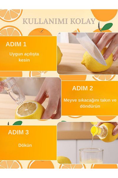 Mapple Home 2-Piece Lemon Squeezer Bpa Free with Lid Juicer Lemon Squeezing for Cocktails and Drinks