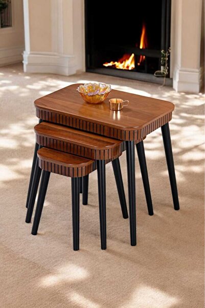 Akabesan Aksesuar Pusat Serisi Dekoratif Tasarım Kayın Ağacından Üst Kalite C...