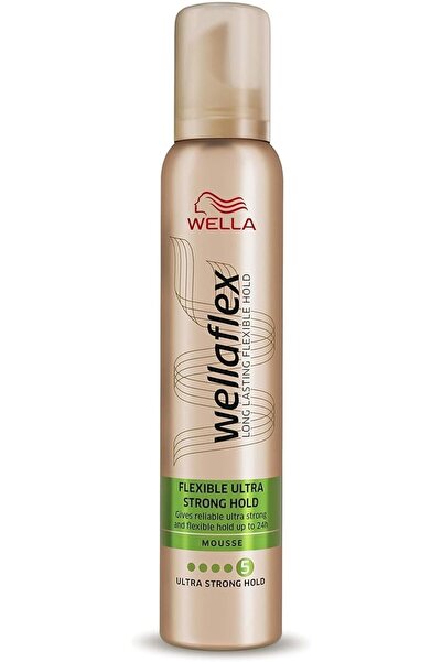 Wella Wellaflex Silk Finish Mousse – Lightweight Ultra Strong Hold, 24H Hold,...