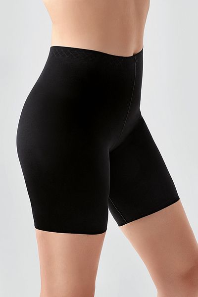C&City High Waist Seamless Corset with Shorts 9209 - Black Laser Cut