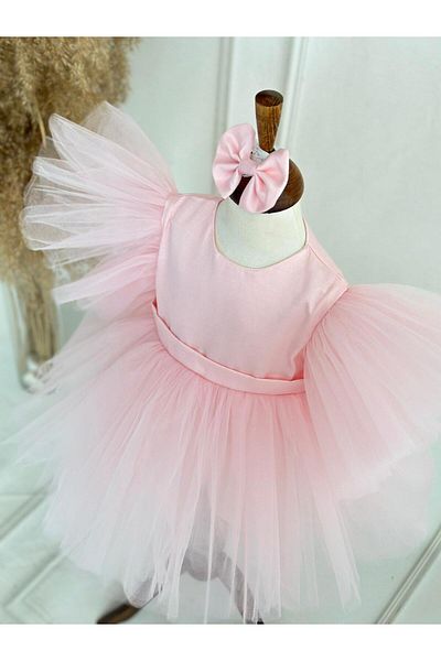 Hobidik Rochie tutu pufoasă roz pentru fetiță