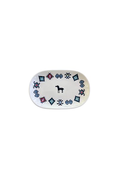 PORSER Porcelain Hitit Oval Boat Plate Set 20X13Cm 6 Pieces Tvl6Okyprs1229