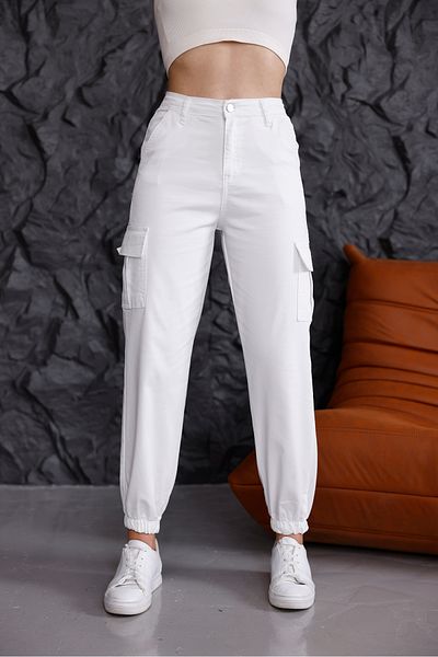 alanora High Waist Elastic Women's Jogger Pants - Cargo Pocket