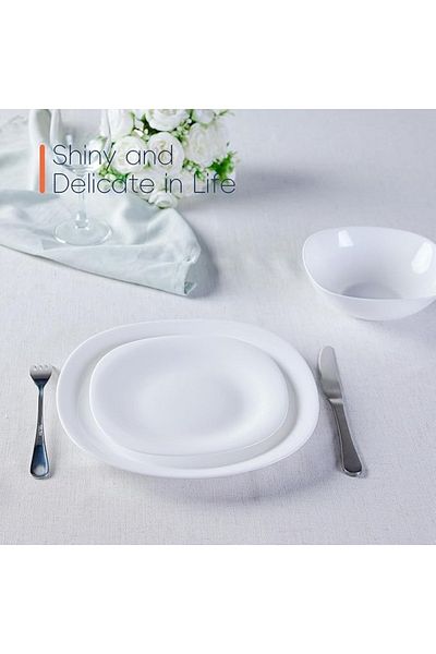 Chefline Opal Dinner Set Nm12bt 12pcs Elegant, Durable & Lightweight Tableware For Everyday Dining