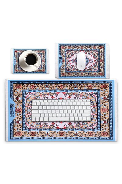 Segadty Sajjati Geometric Shapes Office Rug Set, 3-piece elegant design, soft texture and non-slip base