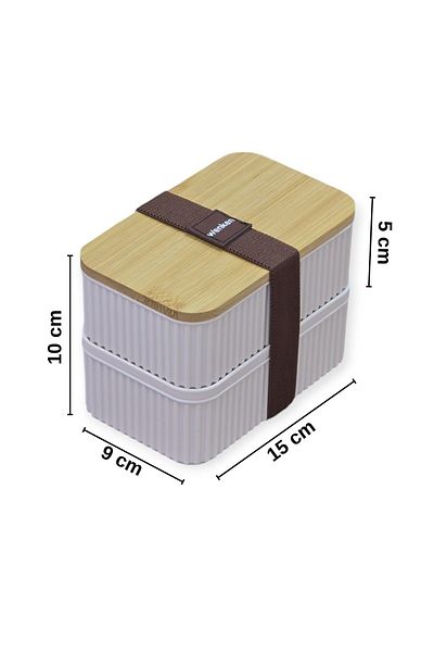 Piev Practical Zebra Bamboo Lid Storage Nutrition Container 2 Li 500 ml No 1