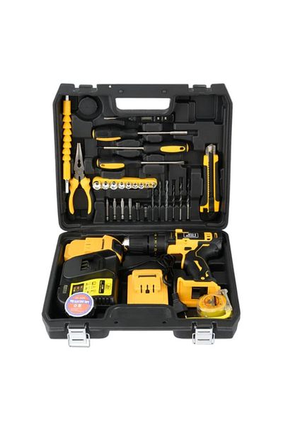 Luxi Drill Kit - 2 Batteries 36V - Impact, 30 Accessories - Self-tapping
