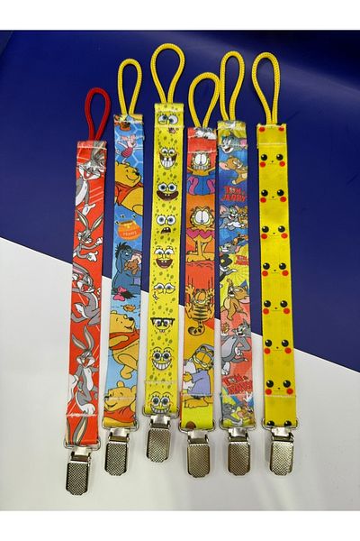 3Baby Set of 6 Pacifier Straps - Pacifier Holder - Pacifier Chain