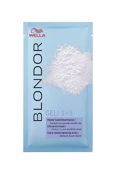 Wella بلوندور جيلي 3+1 - مبيض شعر احترافي قائم على البودرة لتفتيح عالي المستوى - 20 جرام