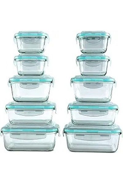 Chefline Rectangle Glass Container 3 Pcs 3764 1040ml Airtight, Durable & Multi-purpose Storage