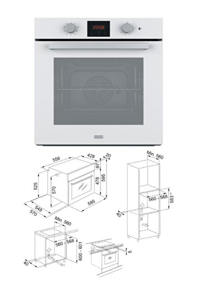 Franke Beyaz Ankastre Set (FHNS 604 4G WH C OCAK/FSL 86 H FIRIN/FPJ 615 V WH A DAVLUMBAZ)
