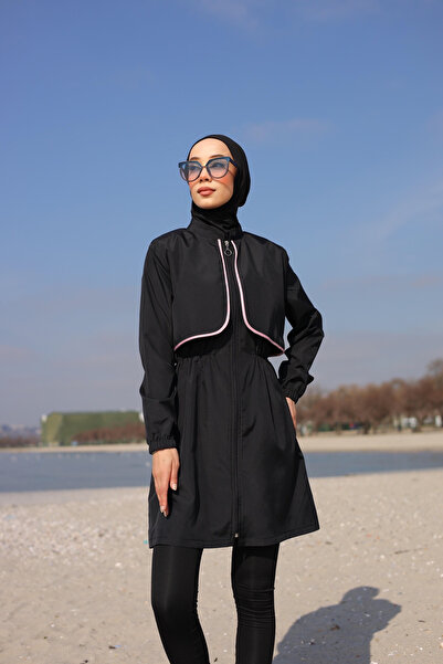 GAVLİA Σετ μαγιό Nera Mustard με ρέλι Black Hijab (TOP TIGHTS BAG) – Σετ 3 τε...