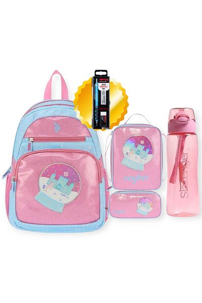 U.S. Polo Assn. U.S. Polo Assn. School Backpack, Lunch Bag, Pen Bag, Water Bottle Gift