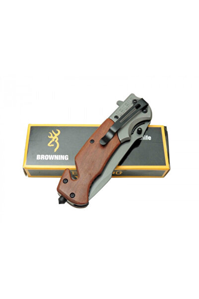 Tesbihane Browning Gül Ağacı Saplı Isme Özel Yazılı 9cr18mov Kalite Paslanmaz Çelik Avcı Ve Kamp Bıçağı