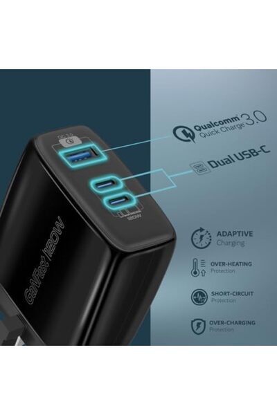Promate 120W USB-C Power Delivery GaN Charger