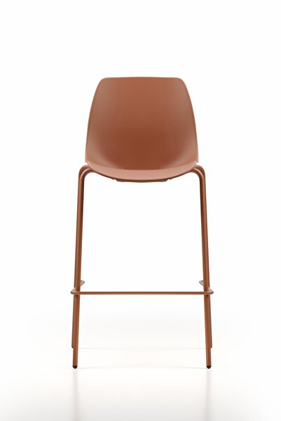 Bürotime Surf Bar Sandalyesi, Boyalı Ayak & Kiremit