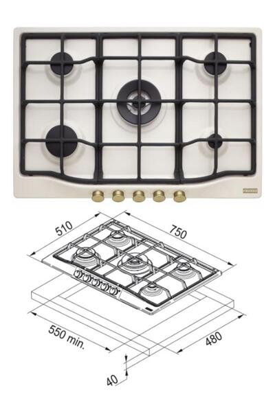 Franke Classic Line Krem Rustik Ankastre Set (fch 755 4g Tc Pw C Ocak/fco 86 H Fırın/fco 70 Pw G Dav