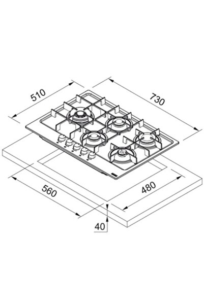 Franke Fhma 755 4g Dc Mb Ankastre Ocak