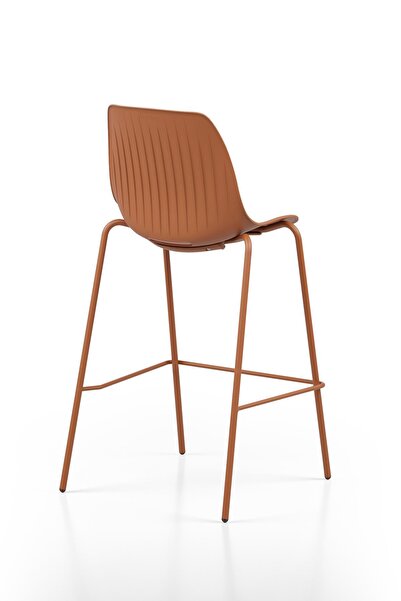 Bürotime Surf Bar Sandalyesi, Boyalı Ayak & Kiremit