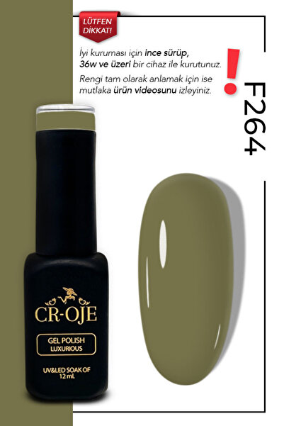 CROJE KALICI OJE Kalıcı Oje Yağ Yeşili - F264 (12 ML.)
